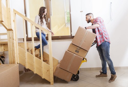 Professional movers at work
